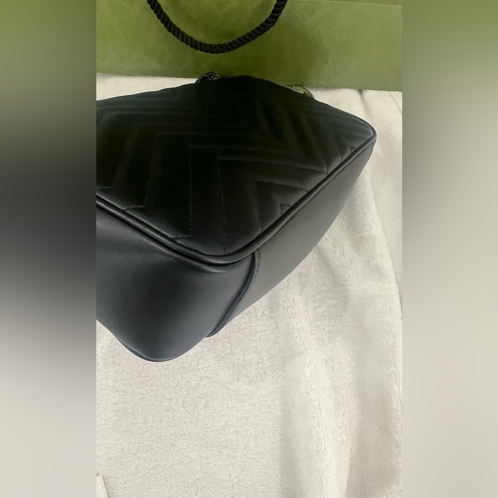 GG Marmont small shoulder bag black on black excellent condition - Picture 7 of 13